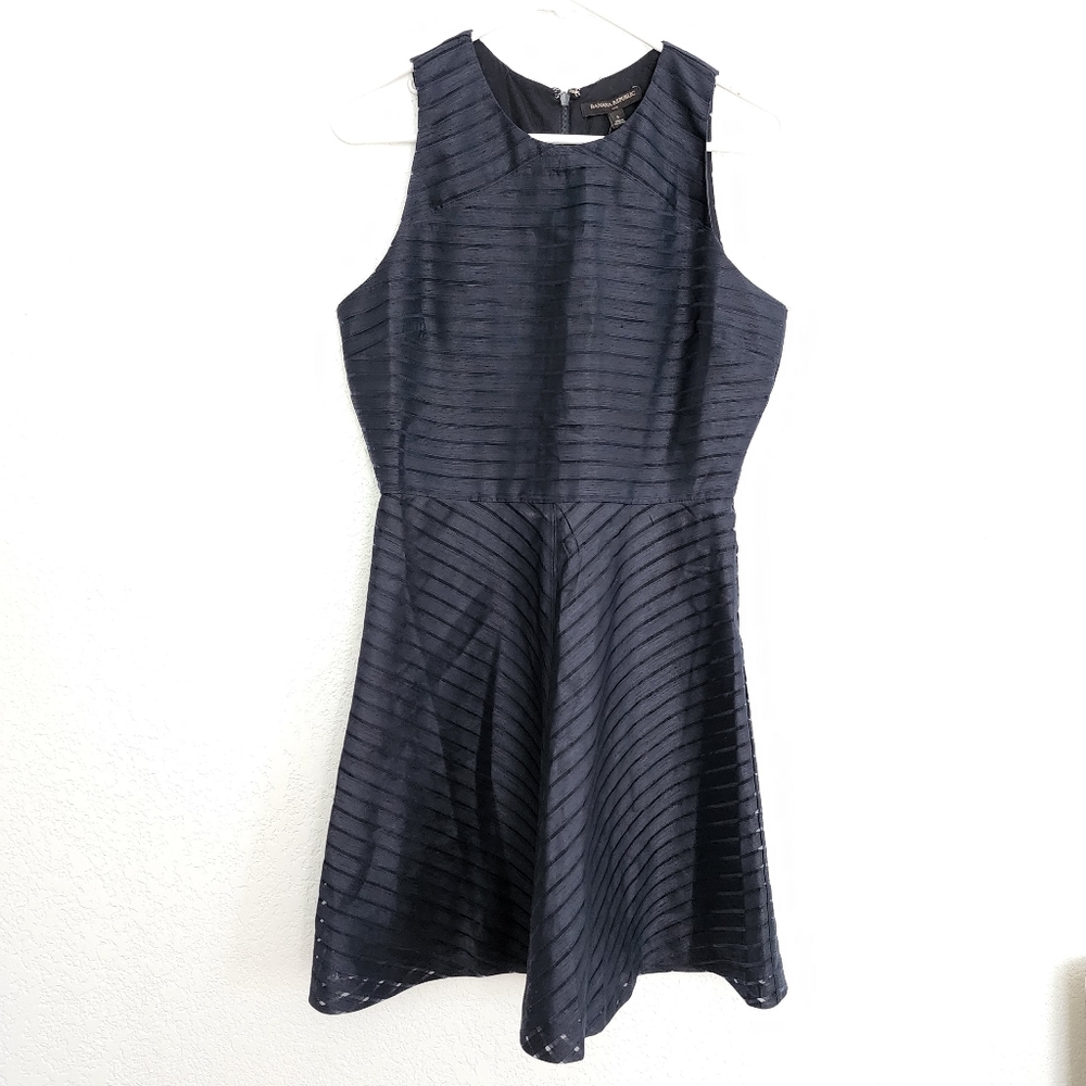 Banana Republic size 6 black mini midi dress casual formal work New
